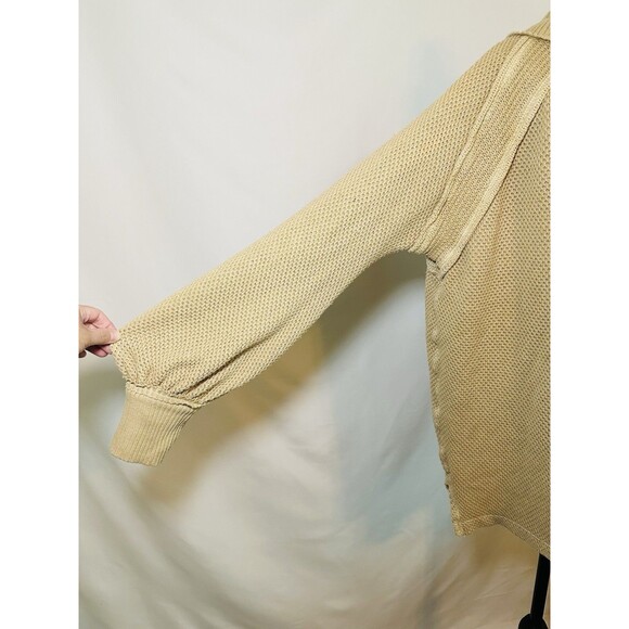 We The Free Tan She's a Keeper Oversized Lagenlook‎ Top Tunic Women's SMALL - Picture 6 of 12